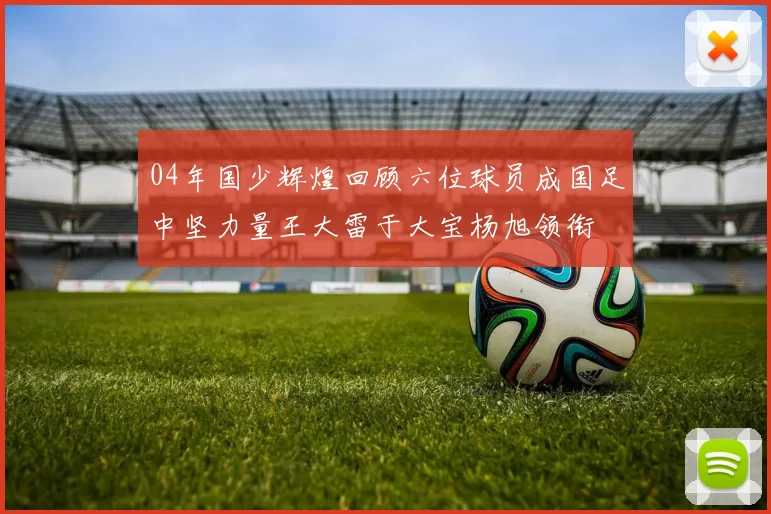 04年国少辉煌回顾六位球员成国足中坚力量王大雷于大宝杨旭领衔